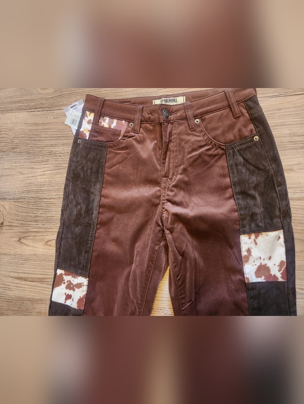 NWT Rock & Roll Cowgirl Cowhide Capris  27x25 - Picture 2 of 8